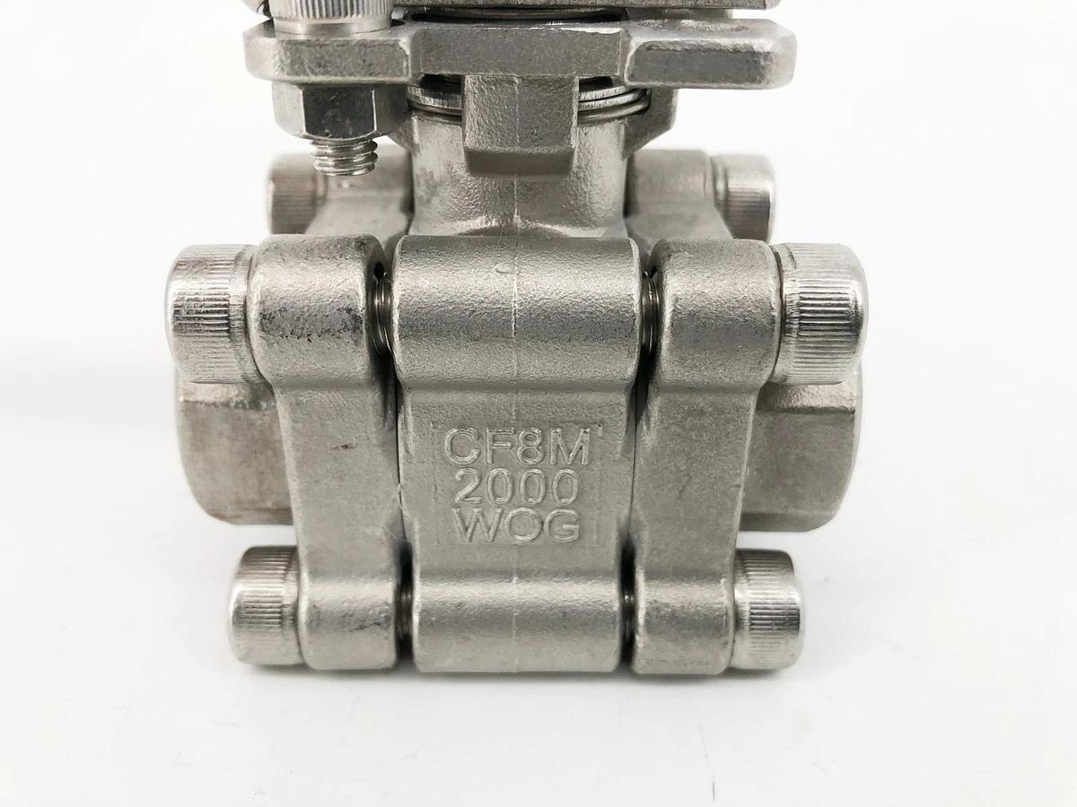 New Sesto Valves M32S-0M-S60F-L Ball Valve 1/2" CF8M 2000WOG B16.34 - No Box
