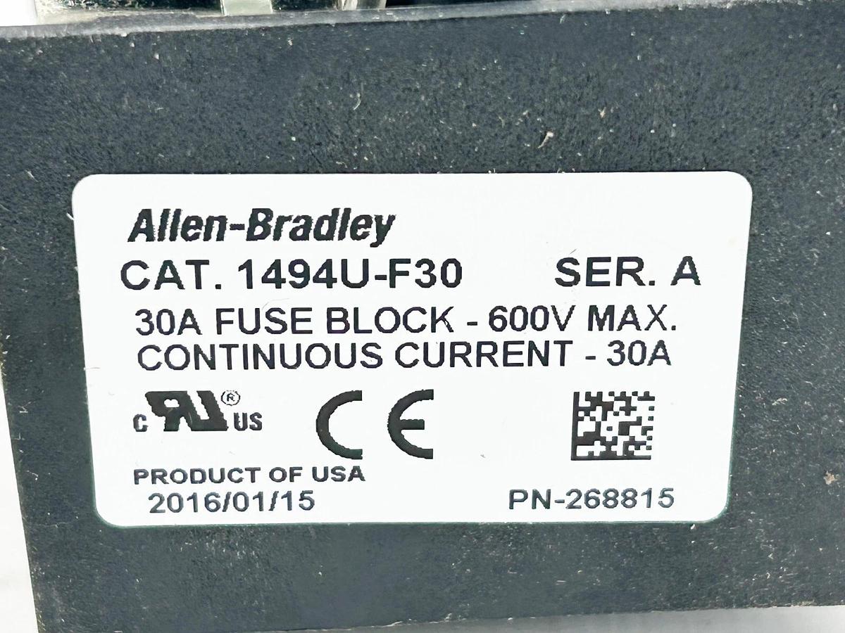 New Allen Bradley 1494U-F30 Trailer Fuse Block 149U Series 30A Mountable