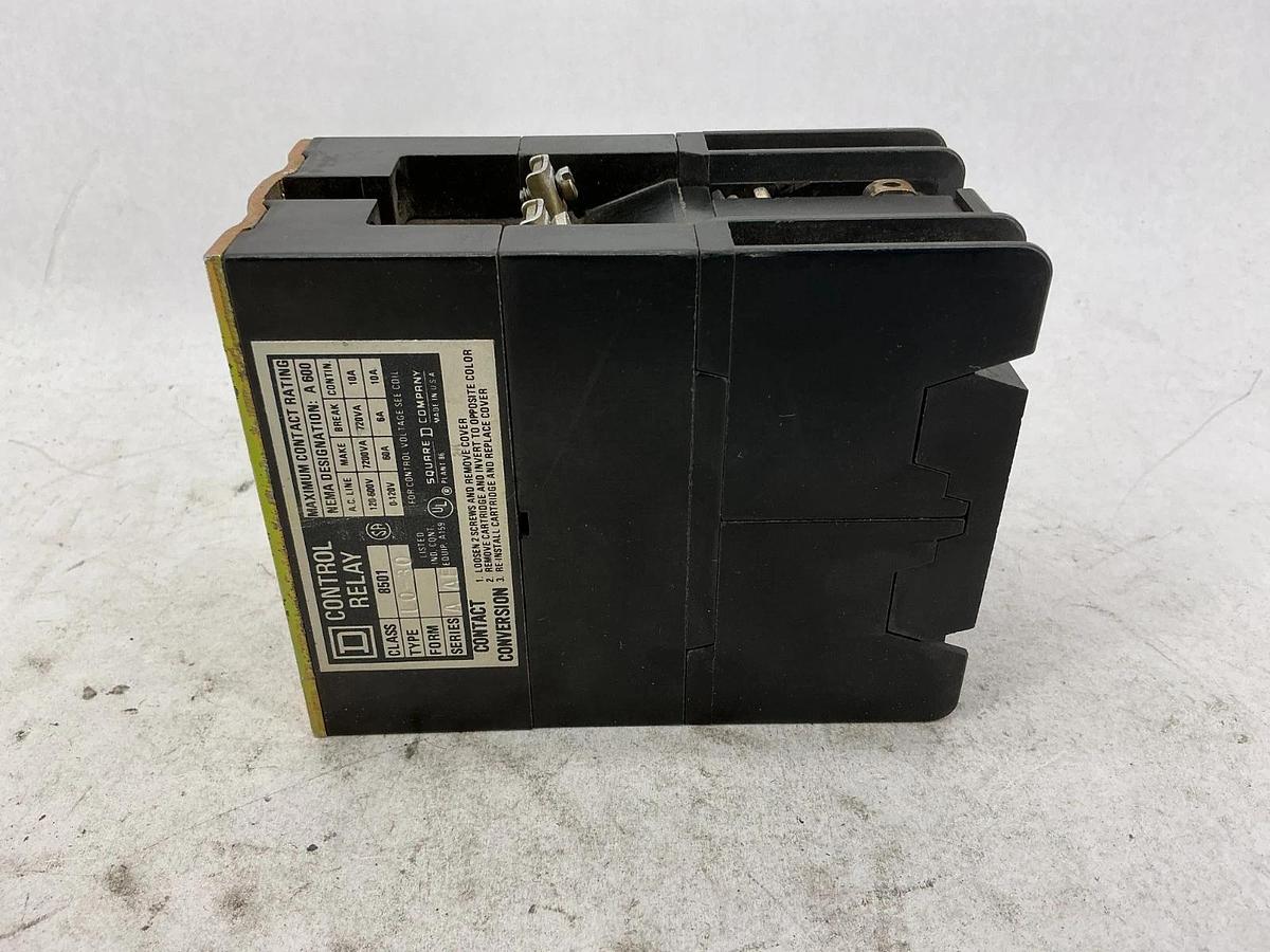 Used Square D 8501LO30 Ser A Magnetic Control Relay 440/480VAC Coil 8501L030