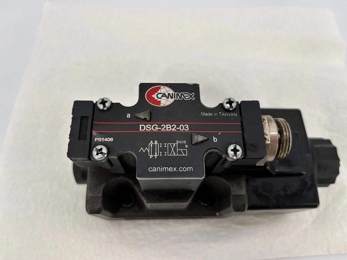 Used Canimex DSG-2B2-03-A110 Solenoid Hydraulic Valve 110V Coil