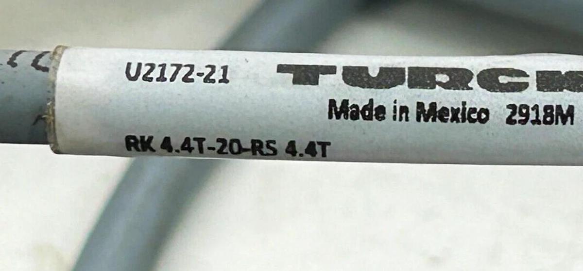 Used Turck RK 4.4T-20-RS 4.4T Cordset Euro Fast 250V 4Amps U2172-21
