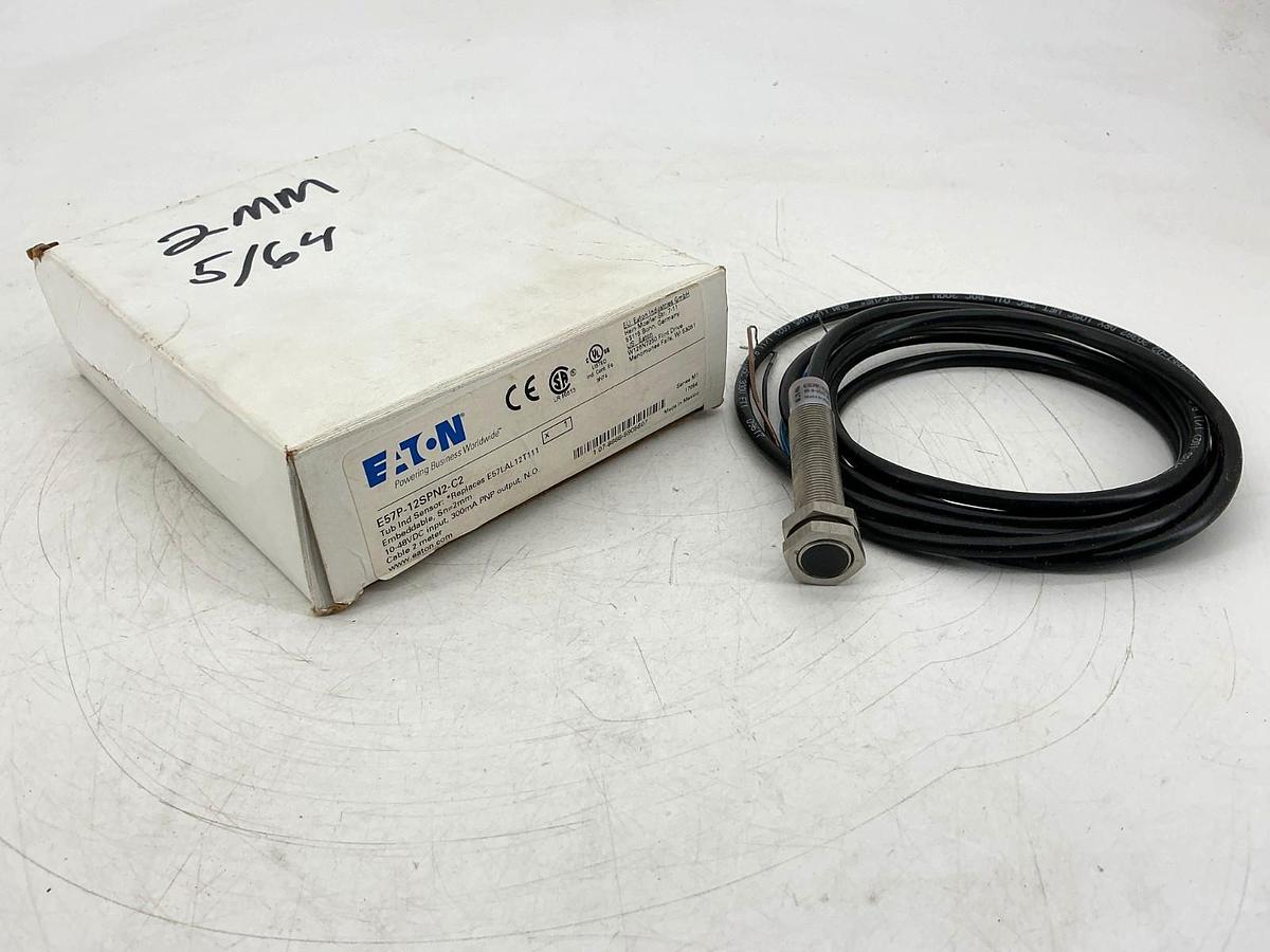 New Eaton E57P-12SPN2-C2 Ser M1 Inductive Proximity Sensor Sn=2mm 10-48VDC