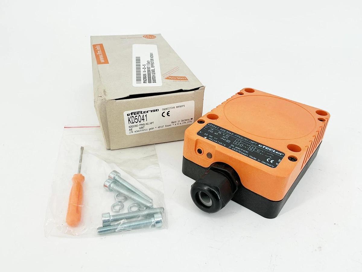 New IFM Efector KD5041 Proximity Level Switch 10-36VDC 250mA KDE3060-FPKG/NI/NPT