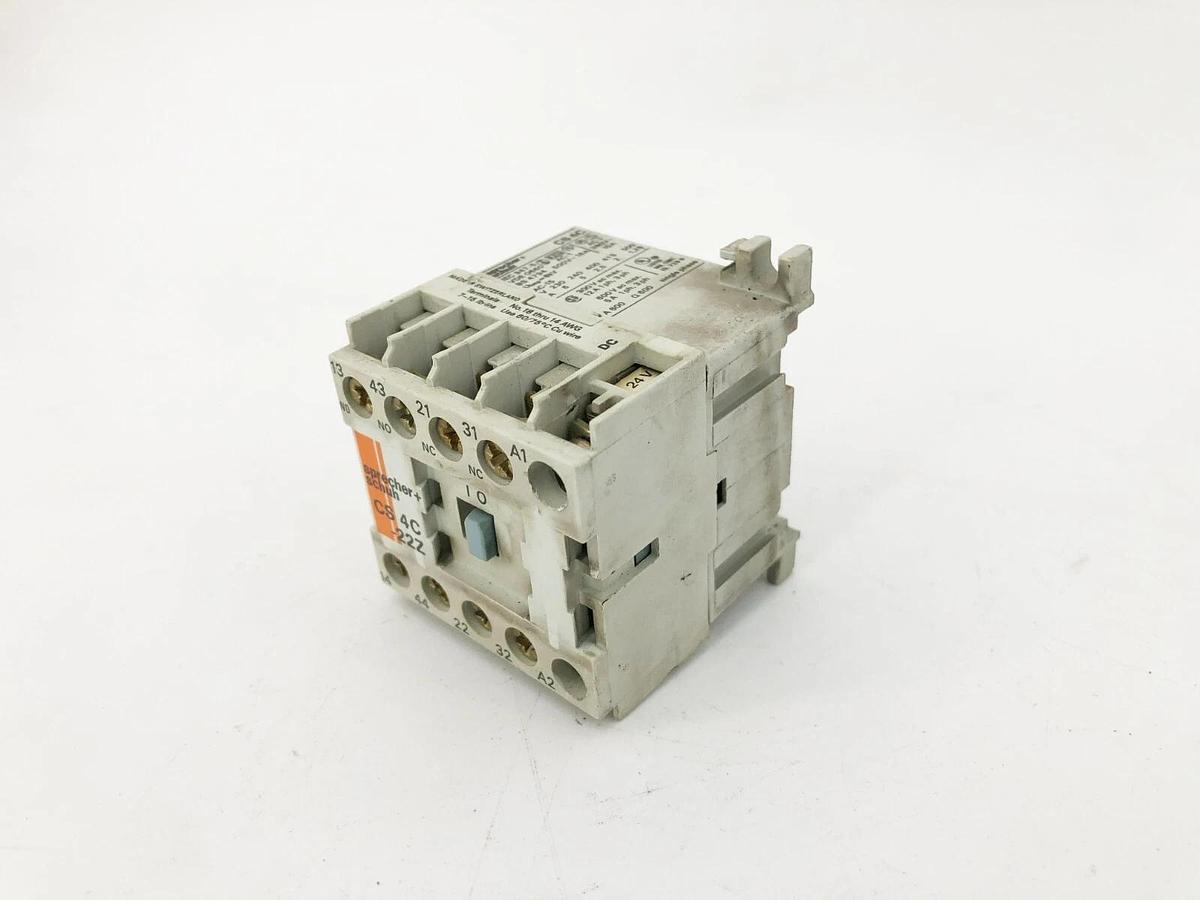 Used Sprecher + Schuh CS4C-22Z Industrial Control Relay 600VAC 24VDC