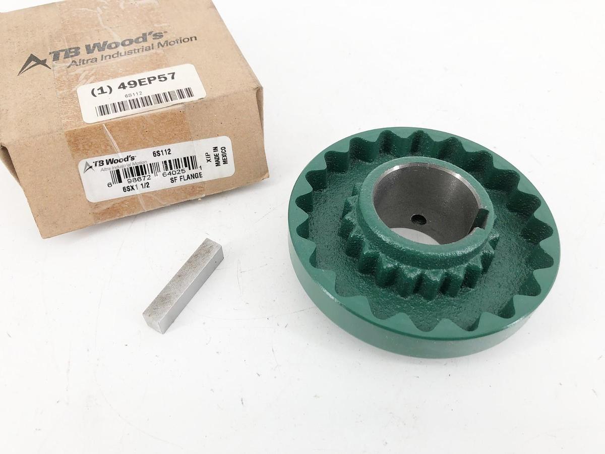 New TB Wood's 6S112 Sure-Flex Sleeve Coupling SF Flange 6SX1-1/2