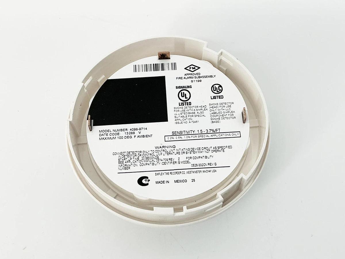 New Simplex 4098-9714 Smoke Detector Sensor 1.5-3.7%/FT