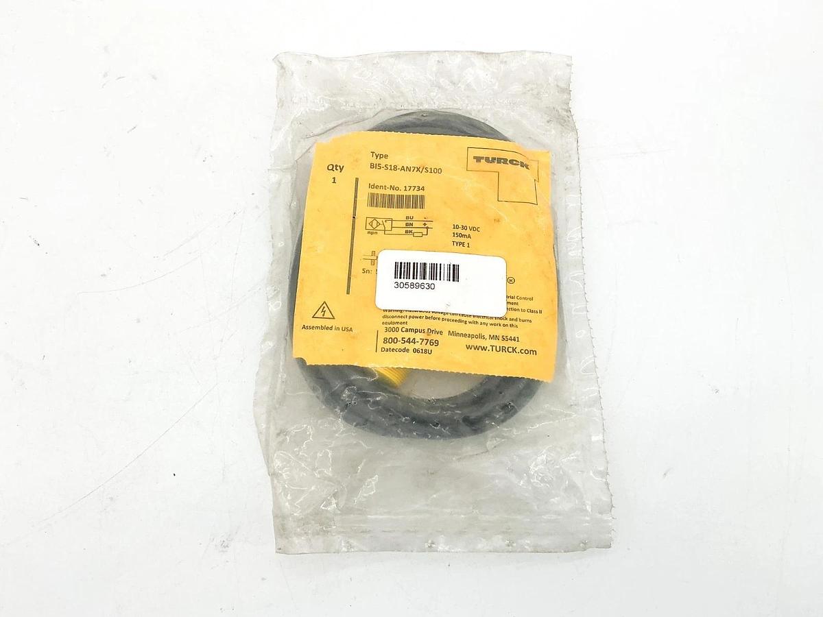 New Turck BI5-S18-AN7X/S100 Proximity Sensor 10-30VDC 150mA 17734