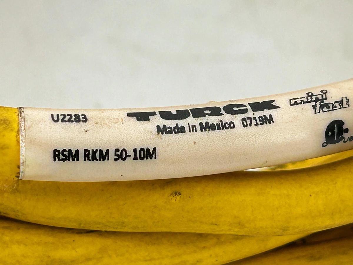 Used Turck RSM RKM 50-10M Mini Fast 300V 9Amps Double Ended Cordset U2283