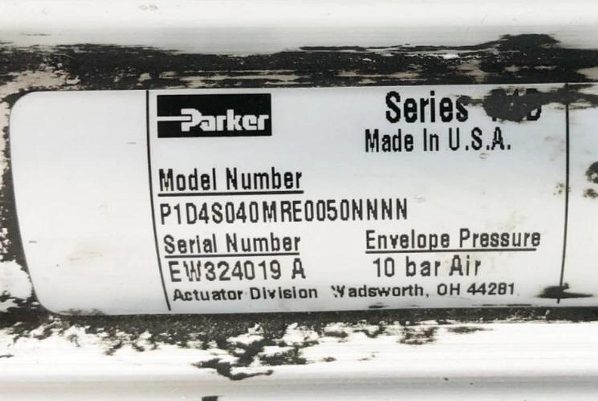 Used Parker P1D4S040MRE0050NNNN Air Cylinder 10 bar