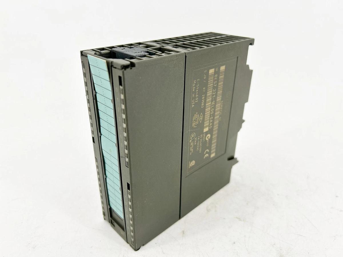 Used Siemens 6ES7 321-1EL00-0AA0 Digital Input Module 32 iNPUT 120VAC 1X40 Pole