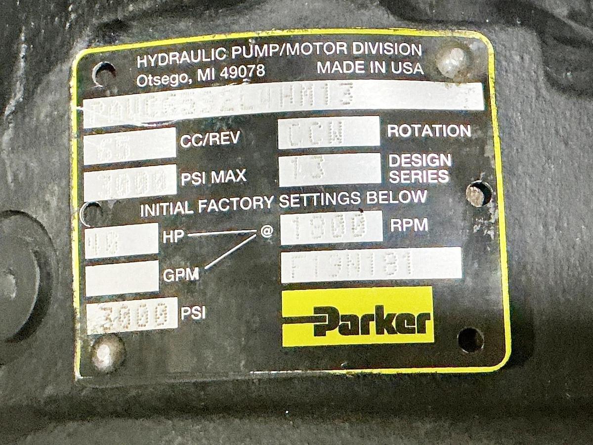 Used Parker PAVC6592L4HM13 Gear Pump 3000PSI 48HP 1800RPM