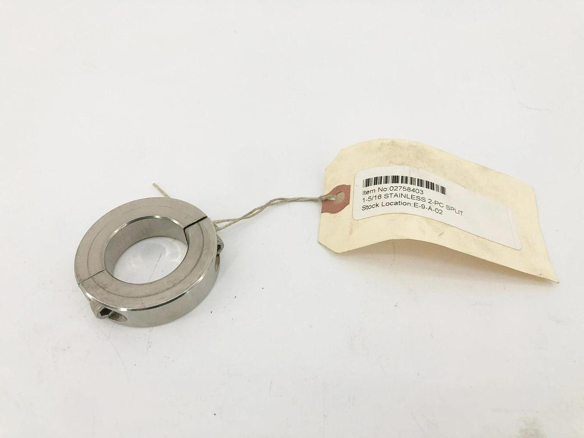New Climax 2C-131-S Two-Piece Split Clamp Collar Stainless Steel 1-5/16" ID