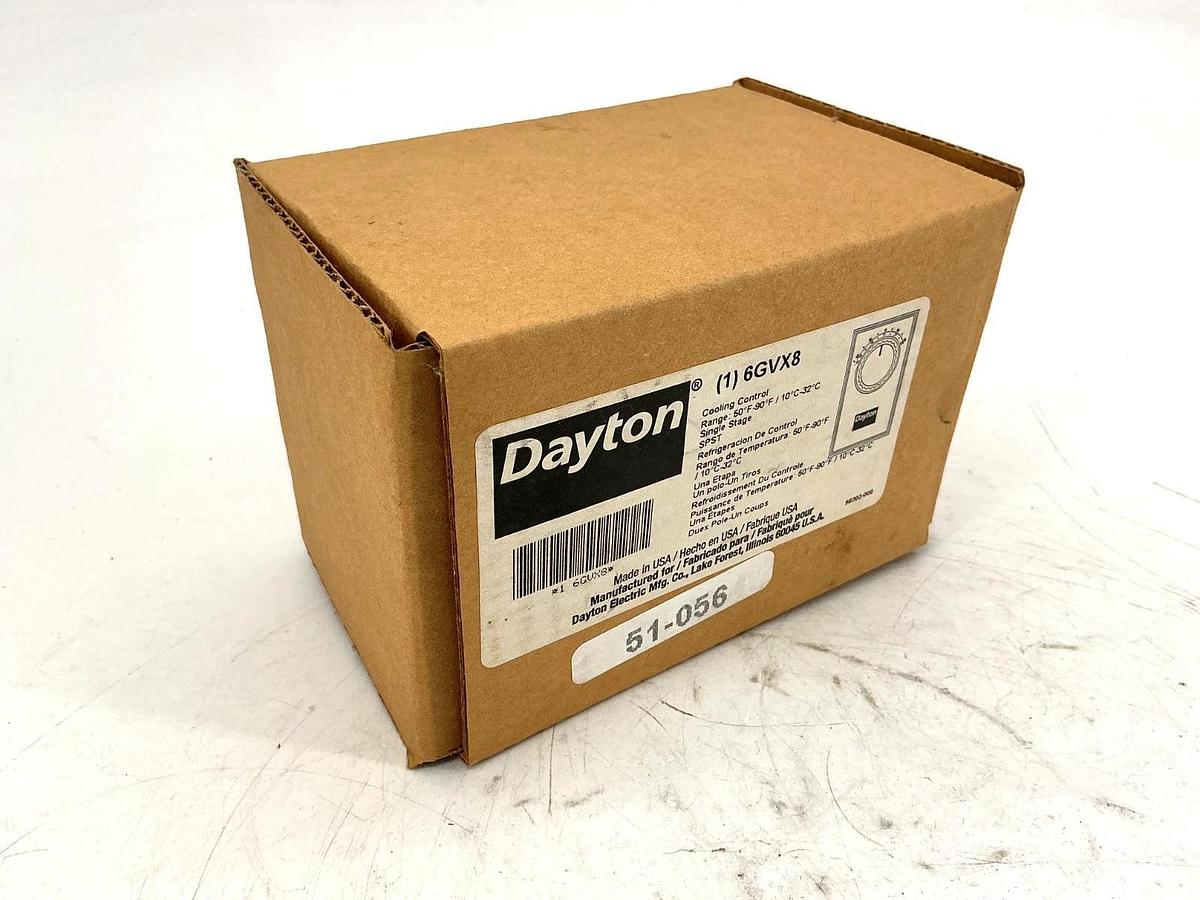 New Dayton 6GVX8 Thermostat Cooling Control 50°-90°F On/Off 277VAC Single Stage