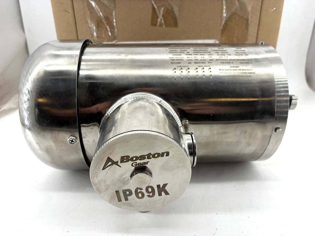 New Boston Gear KUTFSS G00628 2HP TEFC SS Washdown Motor 230/460V 1760rpm 145TC