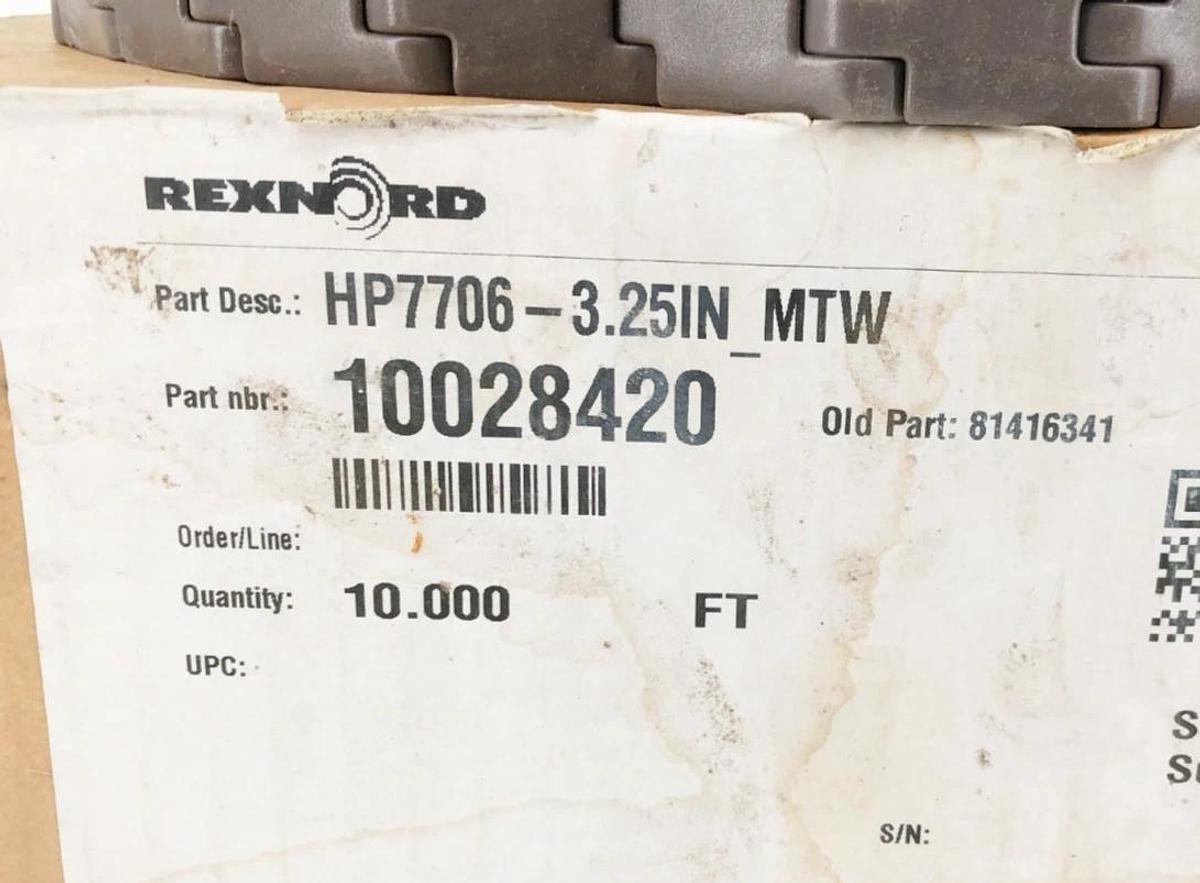 New Rexnord HP7706-3.25IN-MTW MatTop Chain 10028420 81416341 10 FT
