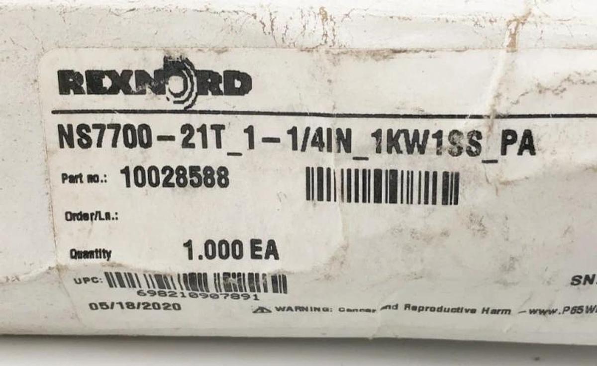 New Rexnord NS7700-21T_1-1/4IN_1KW1SS_PA Molded Split Sprocket 10028588