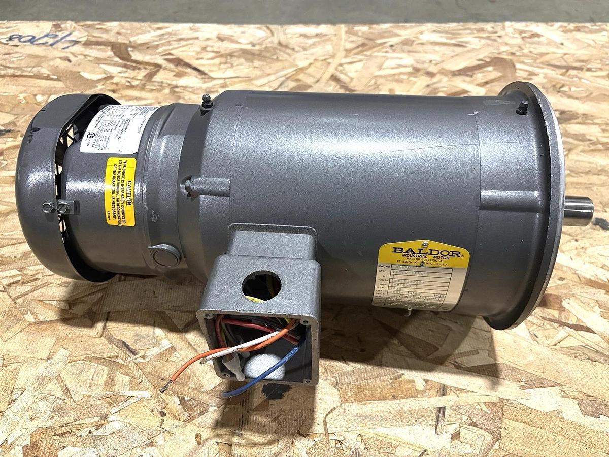 Used Baldor VBM3611T 3HP TEFC Brakemotor 208-230/460V 1800RPM 182TC Frame