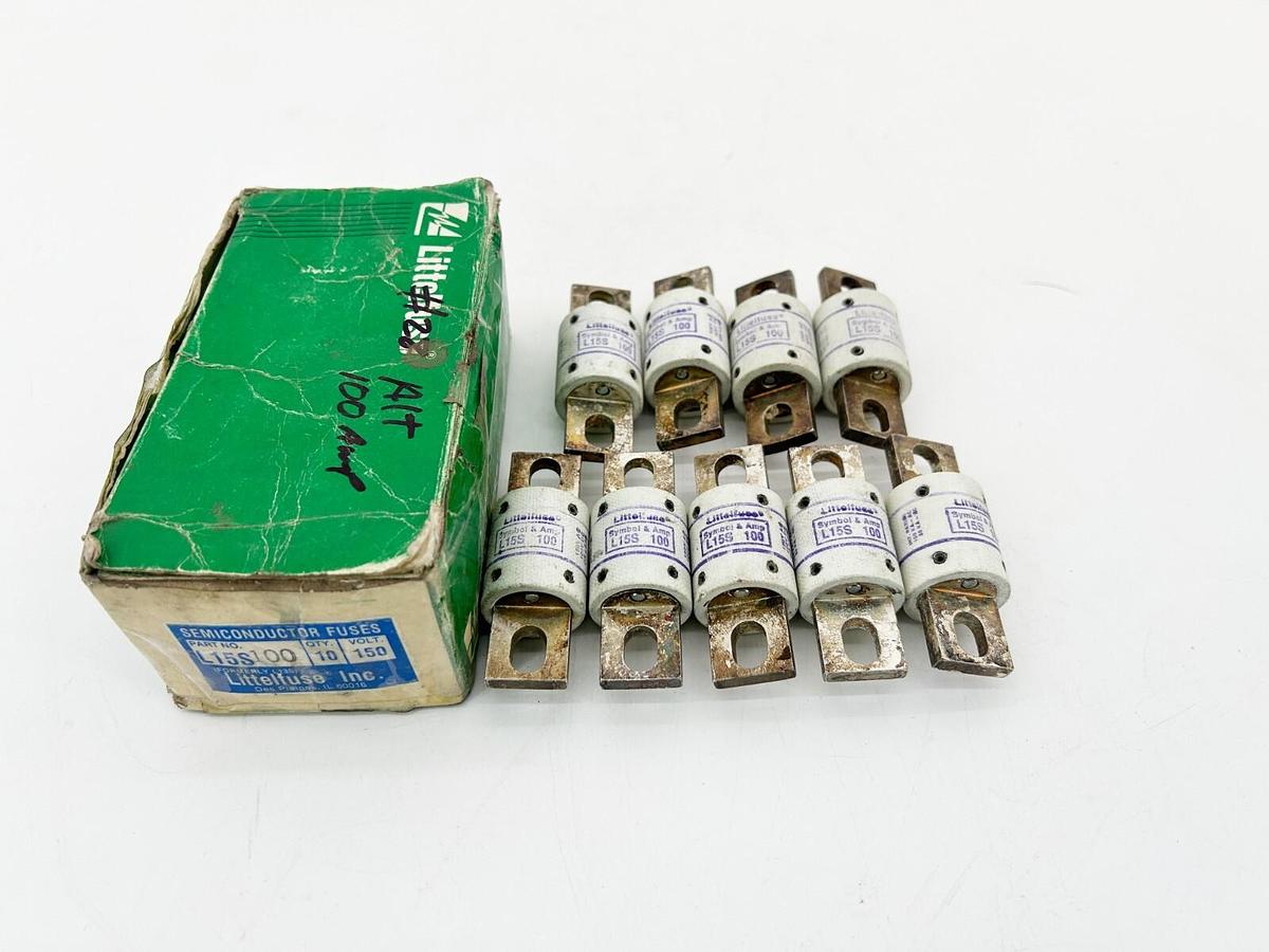 New Lot of 9 Littelfuse L15S100 Fast Acting Semiconductor Fuse 100A 150V