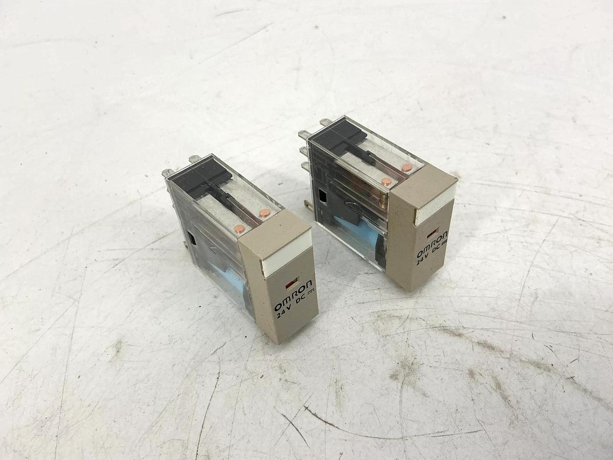 Lot of 2 New OMRON G2R-2-S DC24(S) Relay 2-Pole 8-Pin 5A 24VDC Coil G2R-2-S(S)