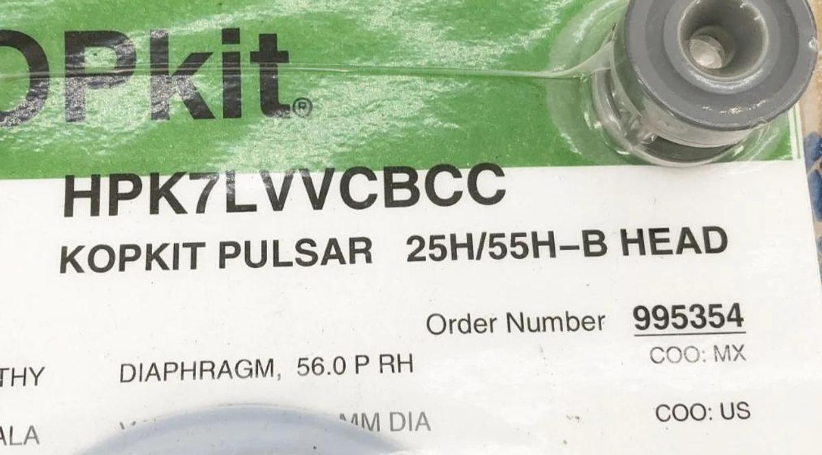 New Pulsafeeder Kopkit Pulsar 25H/55H-B HEAD Repair Kit HPK7LVVCBCC