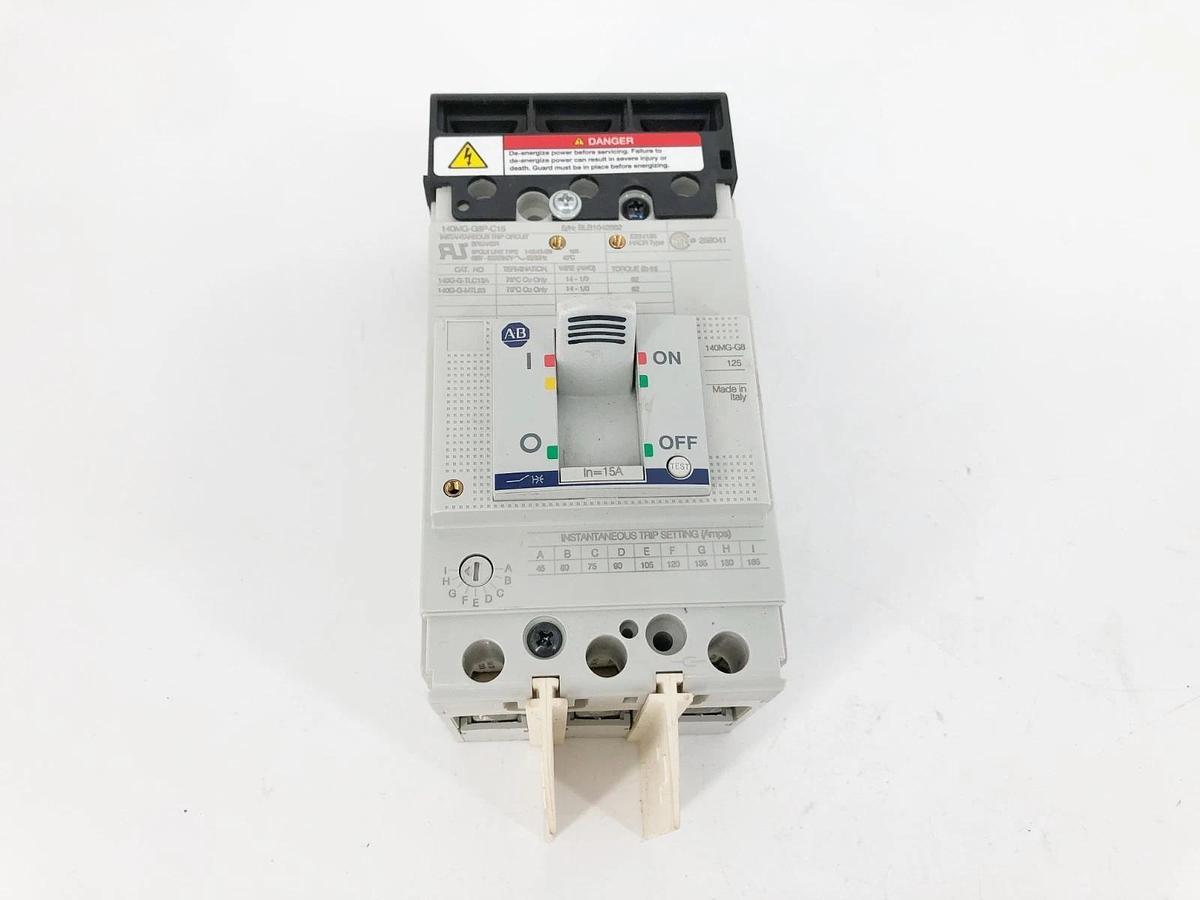 New Allen Bradley 140MG-G8P-C15 Circuit Breaker 15A 3P 480V-600Y/347V - No Box