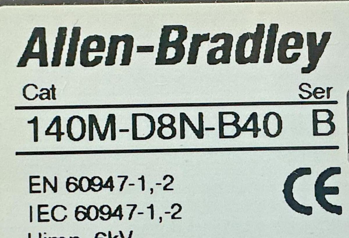 New Allen Bradley 140M-D8N-B40 Ser B Motor Circuit Protector 35A 690V - No Box