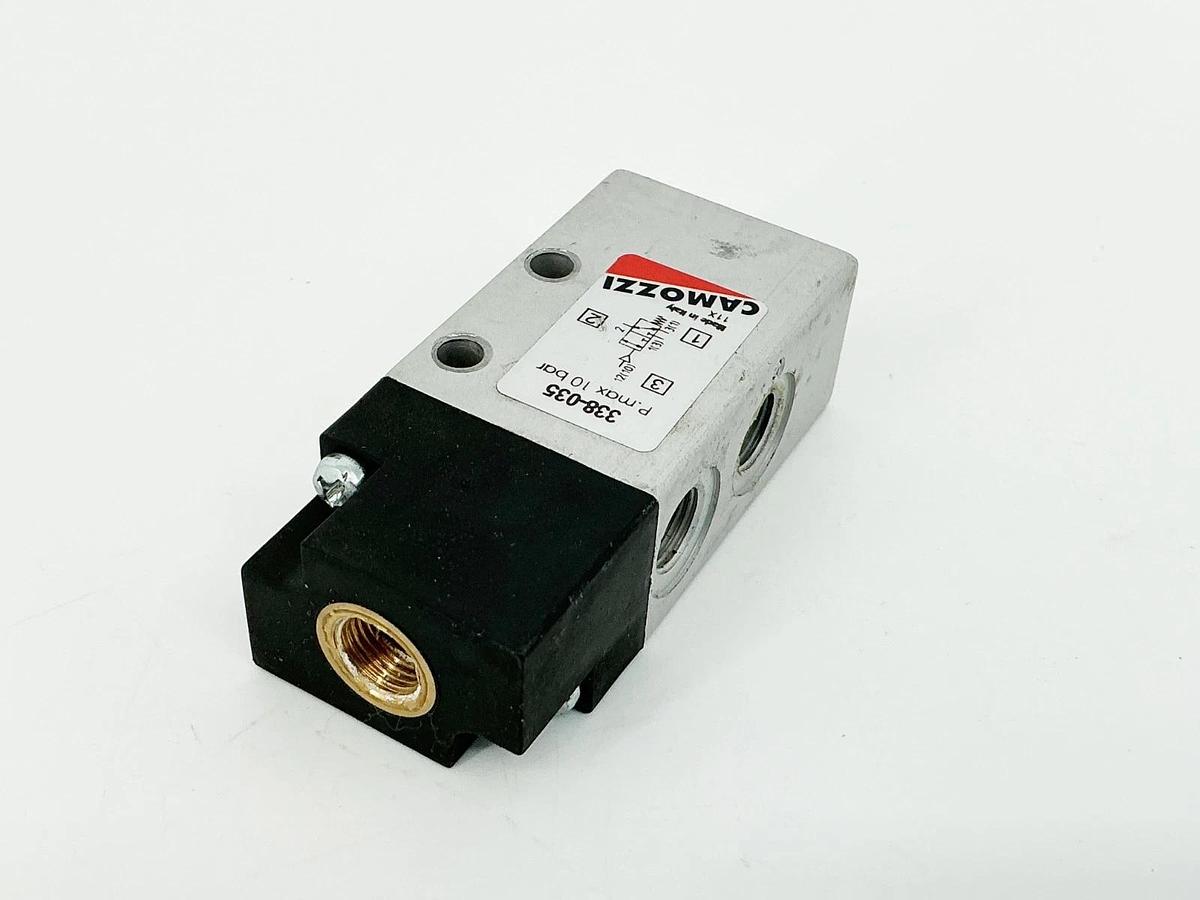 Used Camozzi 338-035 Pneumatic Valve 10Bar 1/8" Port