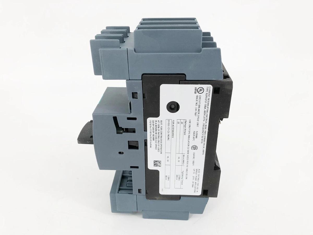 New Siemens 3RV2721-4CD10 Circuit Breaker 22A 690V