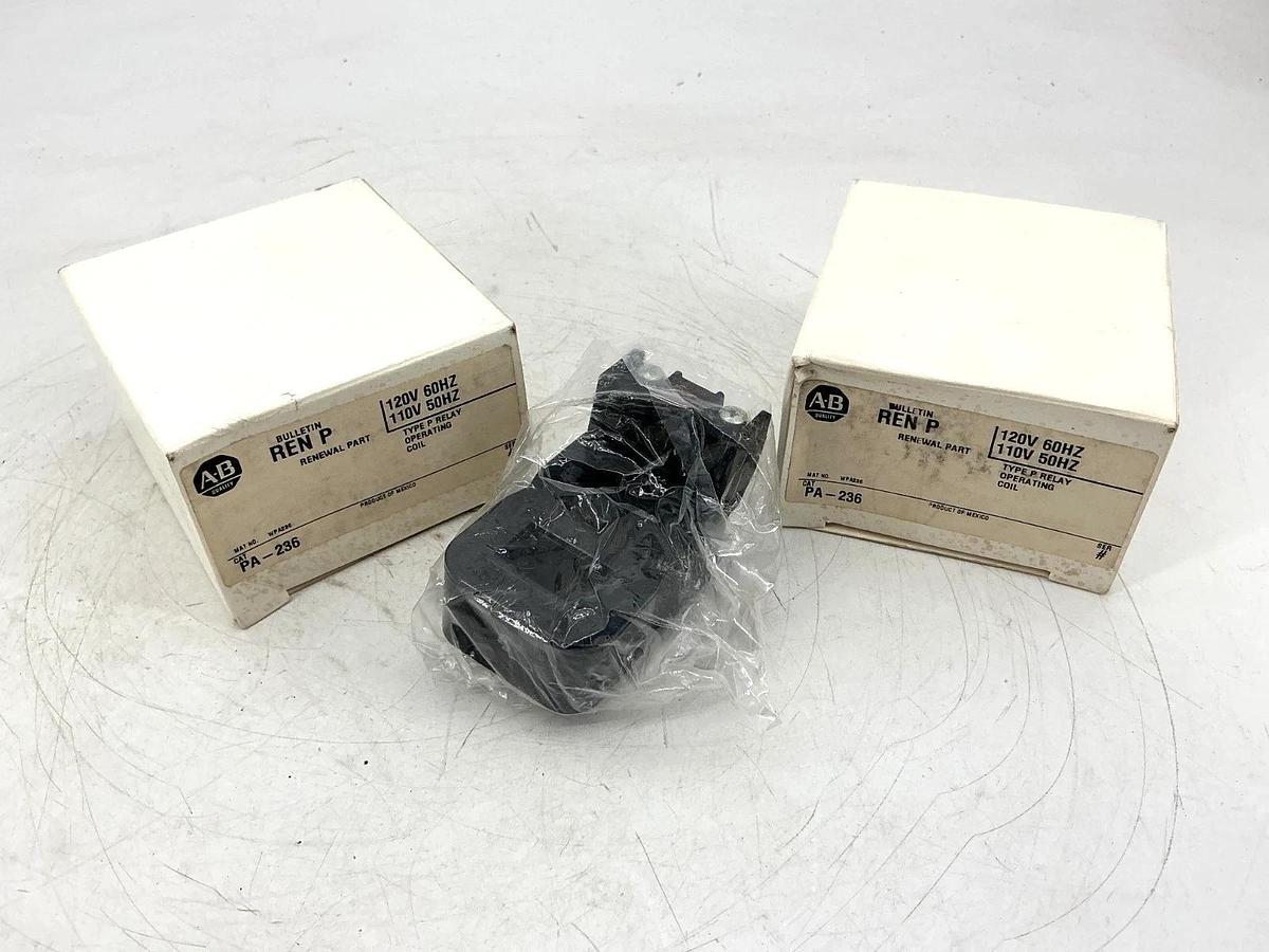Lot of 2 New Allen Bradley PA-236 Ser # Relay Operating Coil 110/120VAC 50/60HZ