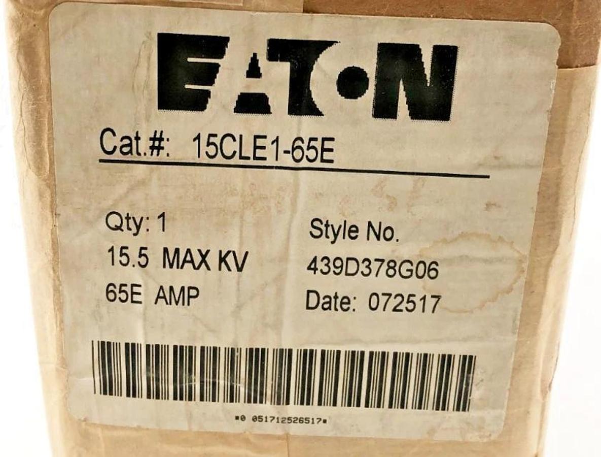 New Eaton 15CLE1-65E Fuse 15.5 kV 65E Amps 439D378G06 Sealed Box