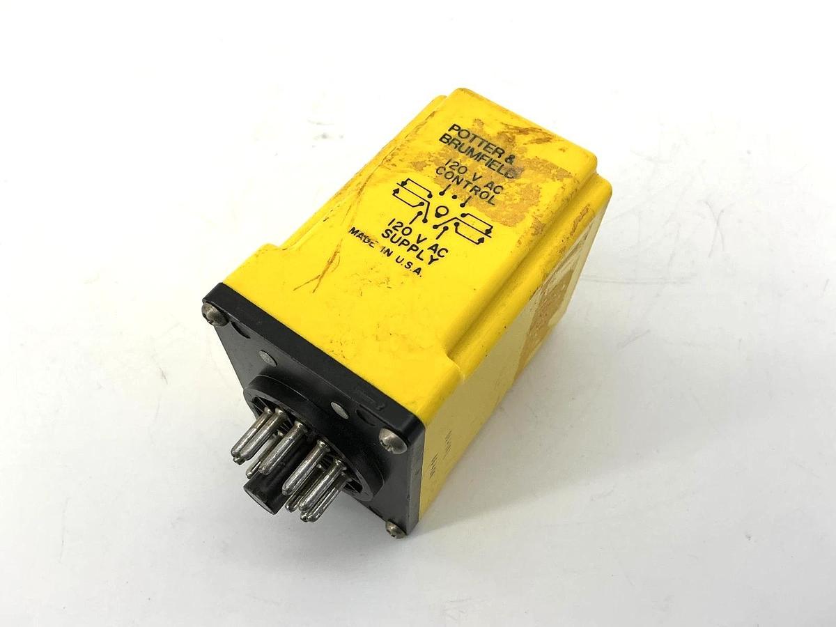 Used Lot of 2 Potter & Brumfield CDB-38-70014 Time Delay Relay 0.1-10sec 10A 120VAC