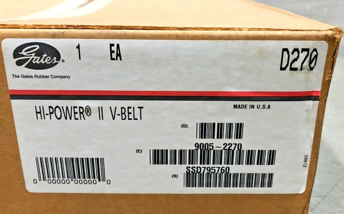 New Gates D270 Hi-Power II V-Belt 9005-2270