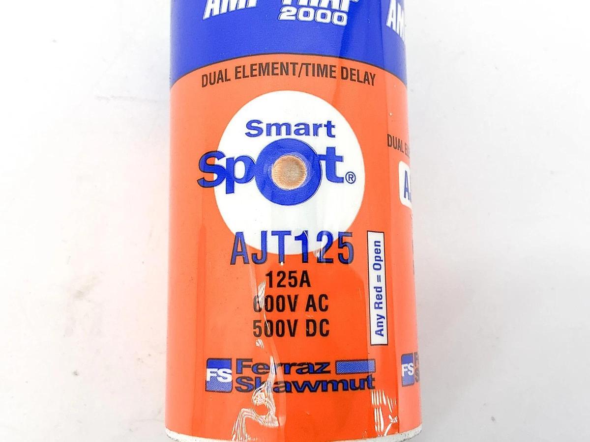 New Ferraz Shawmut AJT125 Dual Element Time Delay Fuse 125A 500/600V Class J