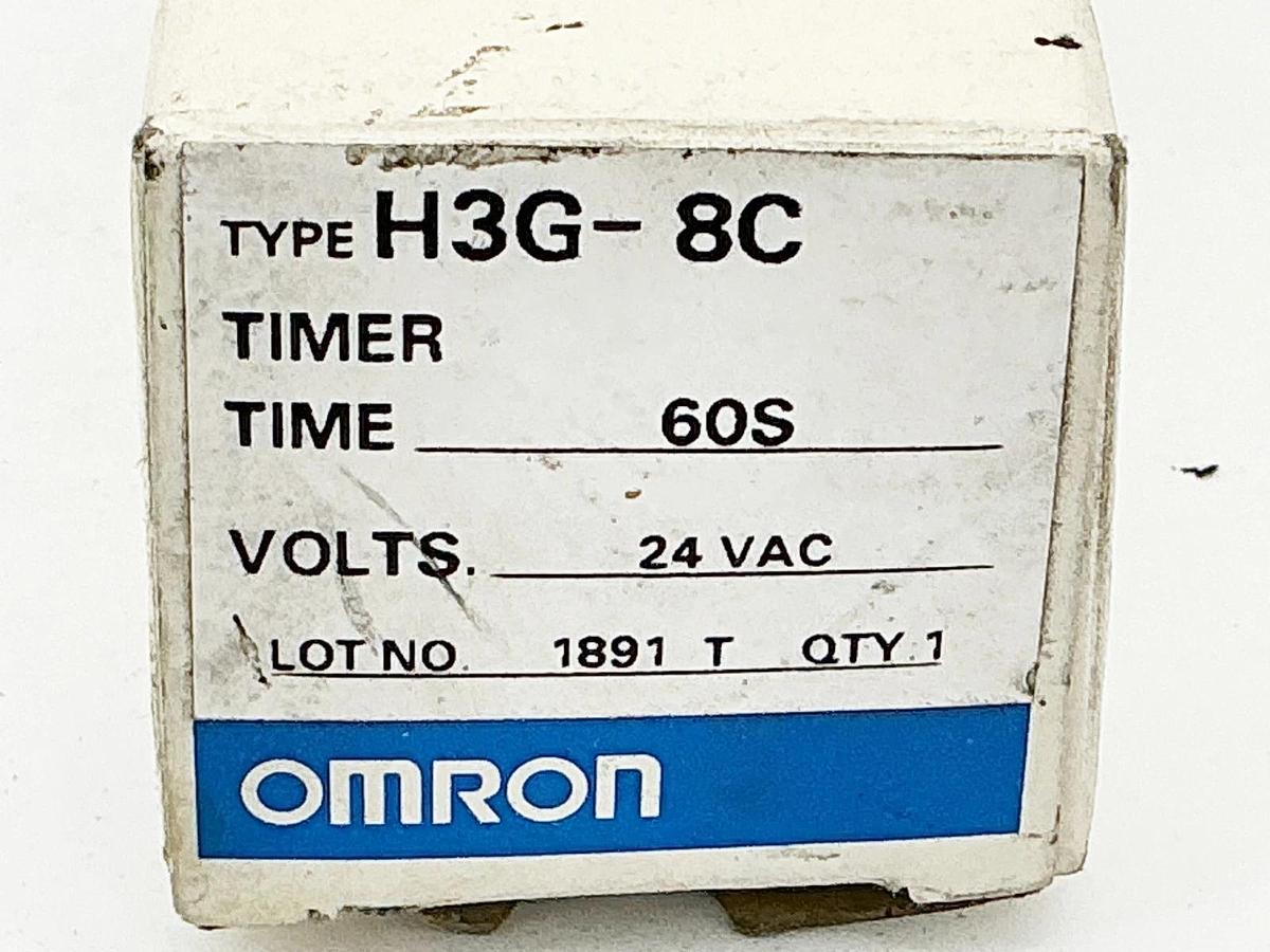 New Omron H3G-8C Mini Timer Relay 24VAC 5A 50/60Hz 0-60 Sec