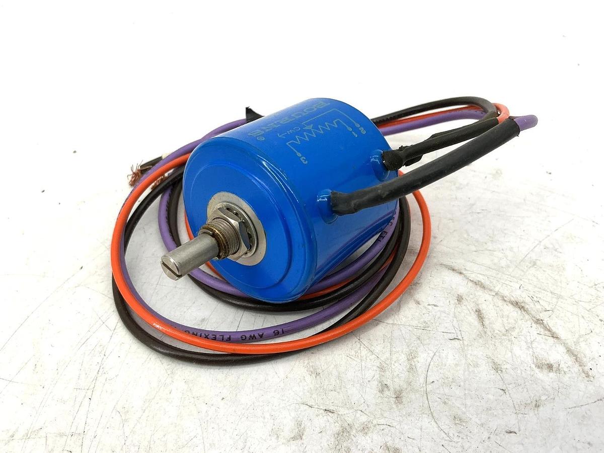 Used Bourns 3400S-1-103 Potentiometer Blue Turn Knob Resistance-10KOHM 3-Wire