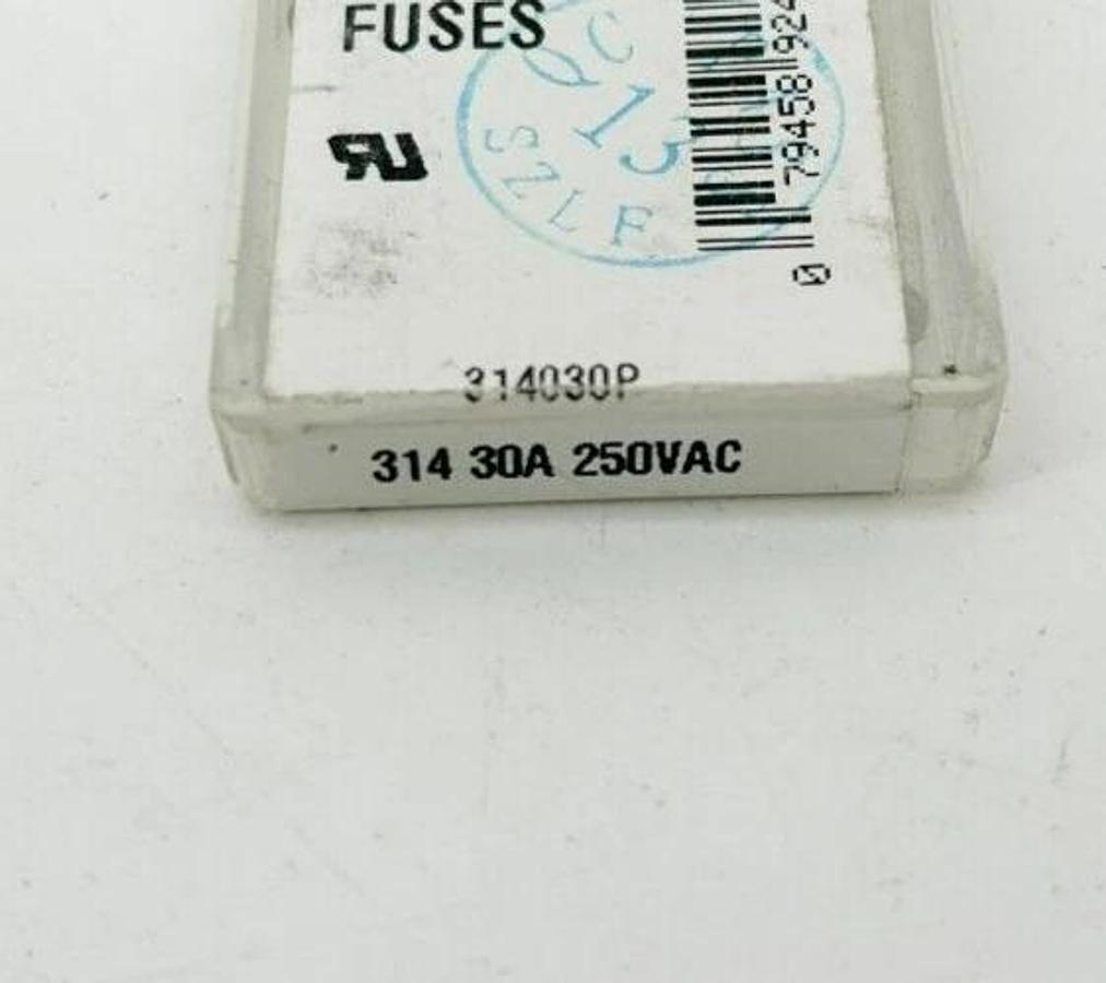 Lot of 20 New Littelfuse 314030P Fast Acting Fuses 30A 250VAC Ceramic