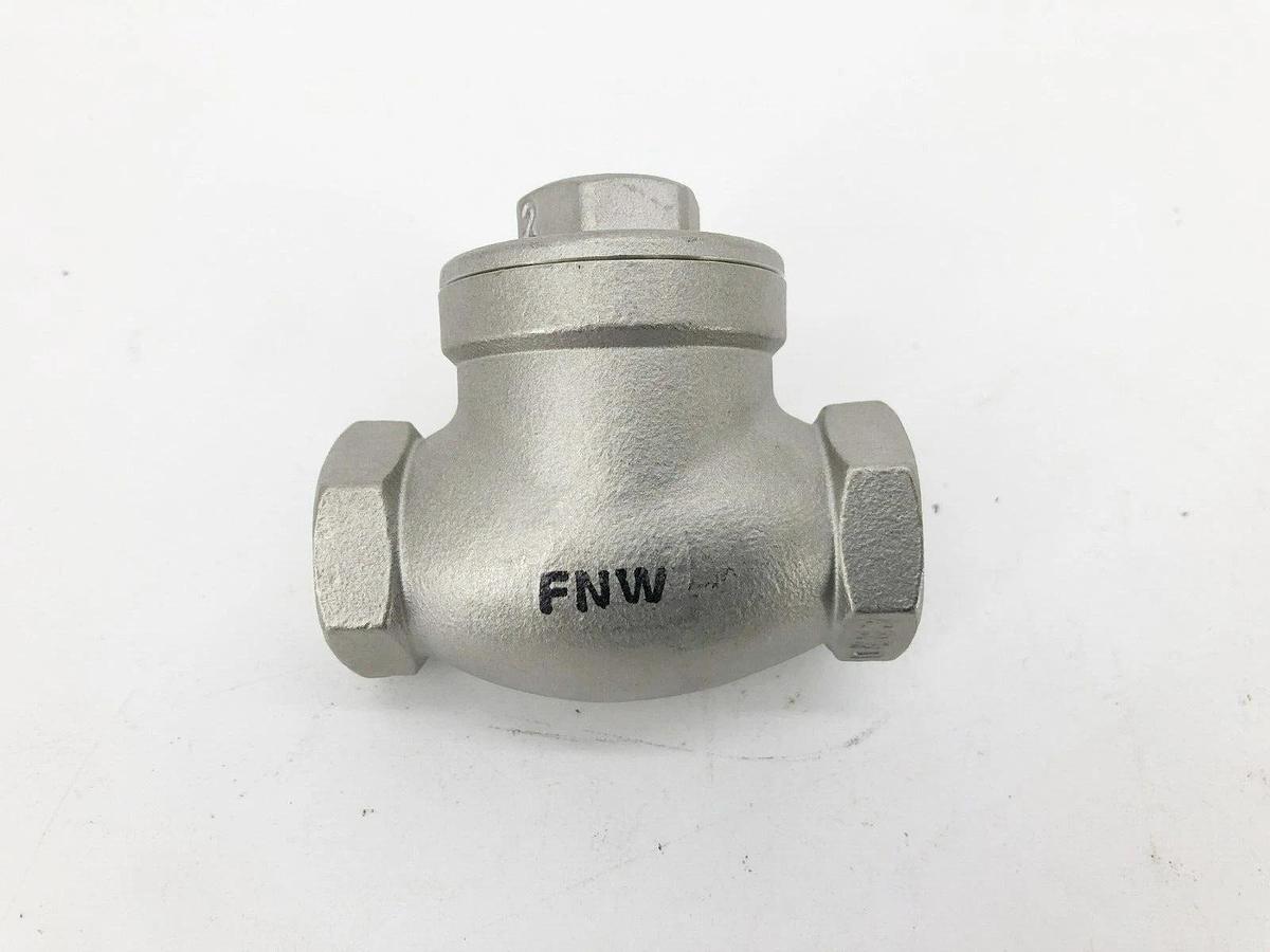 New FNW FNW16B200D Stainless Steel Check Valve 1/2" 200 WOG CF8M