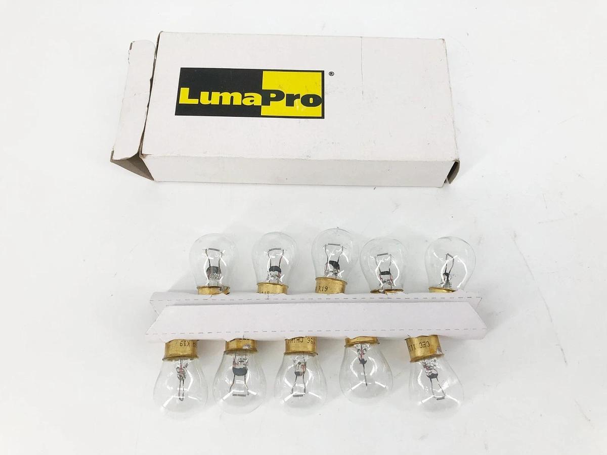 Box of 10 New LumaPro 2FMN3 Light Bulbs 12.8V 1156