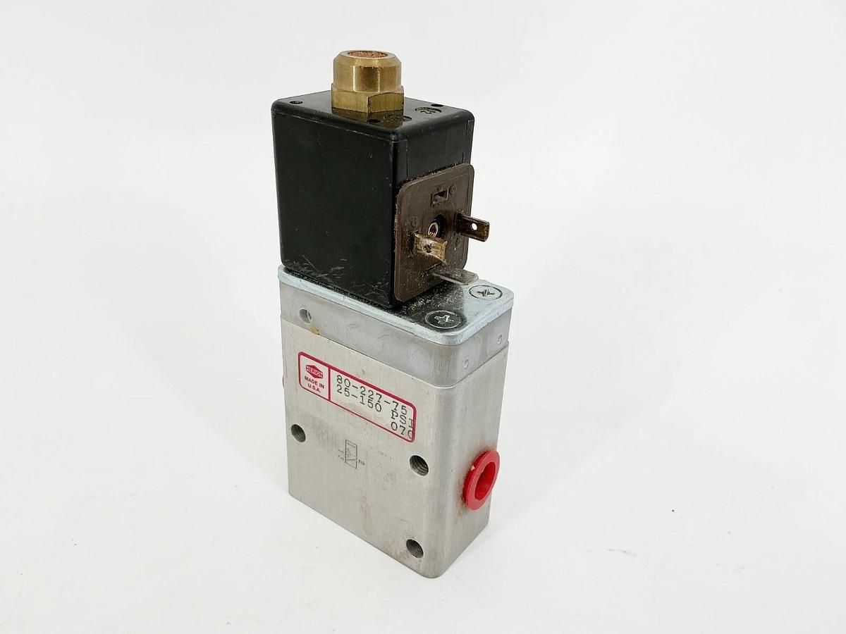 New Herion 80-227-75 Solenoid Valve 150PSIG 24V 3W - No Box