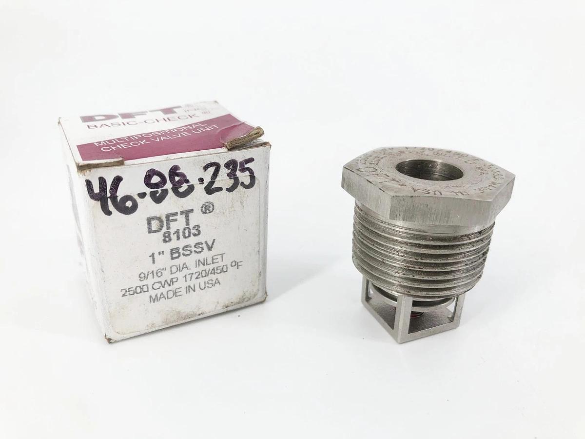 New DFT 8103 1" BSSV Vacuum Breaker 9/16" Inlet 2500 CWP