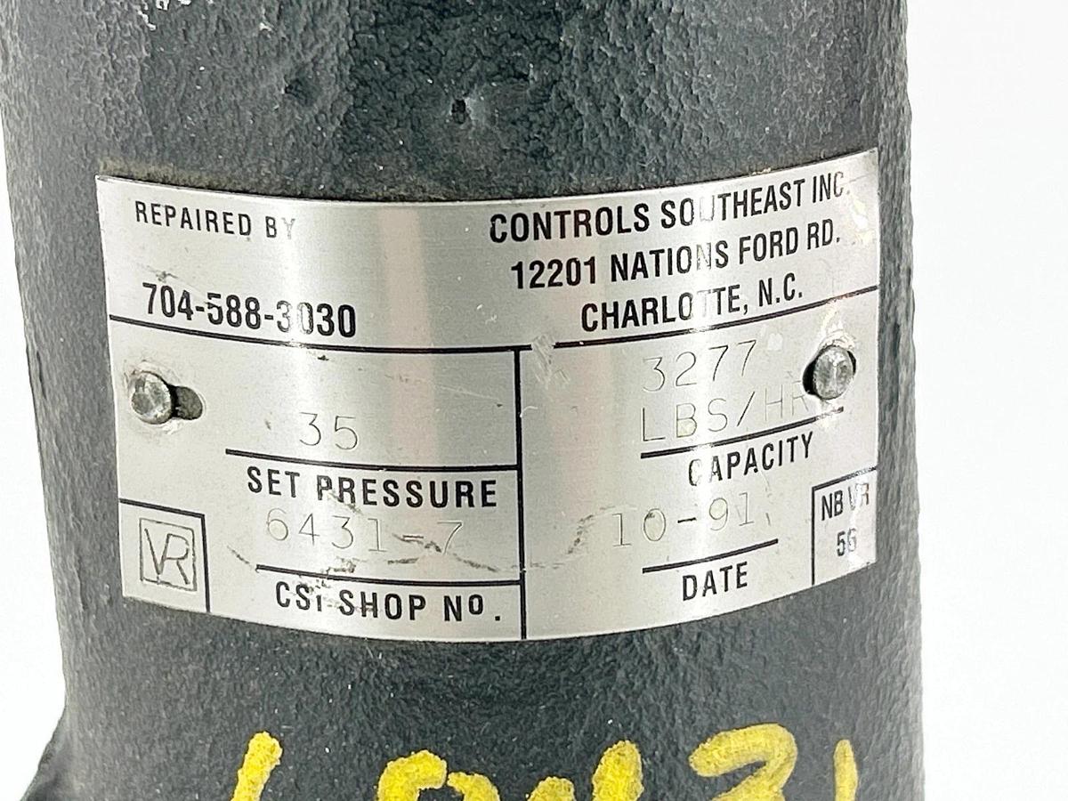 Refurbished Consolidated 1980T-2 Relief Valve 2" Size 35PSI Set Pressure 3277lbs/hr.