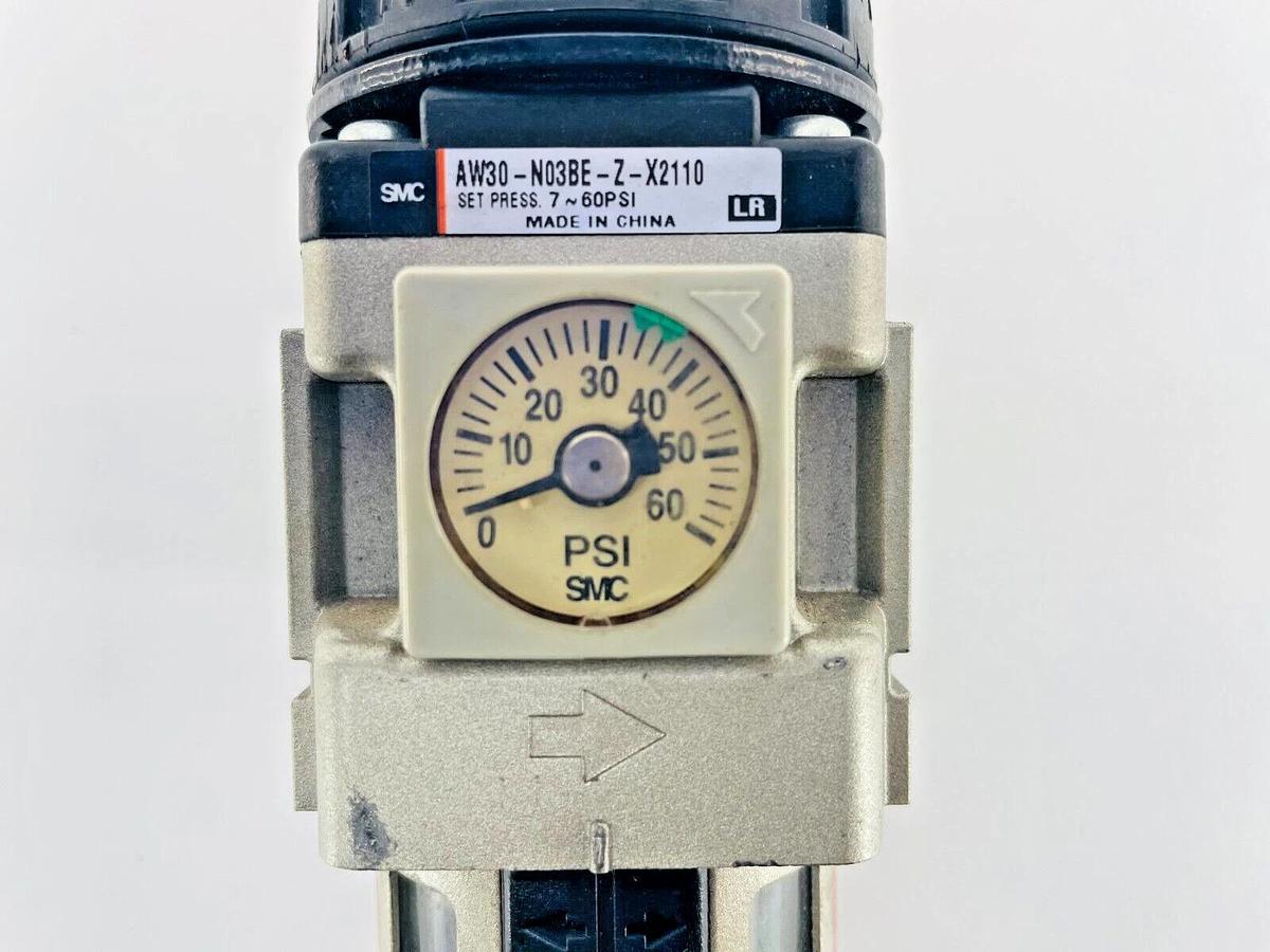 New SMC AW30-N03BE-Z-X2110 Filter Regulator 7~60PSI 3/8in