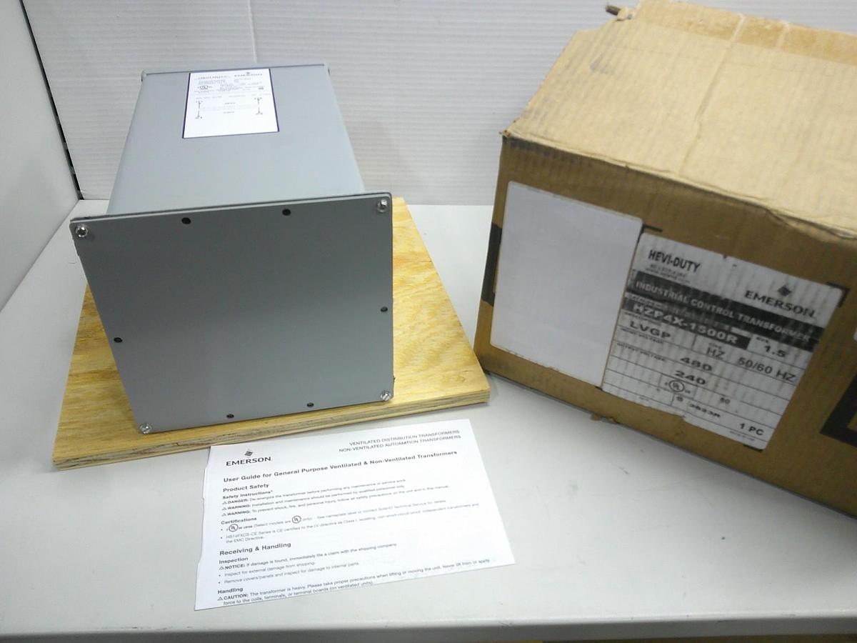 New Emerson Hevi-Duty HS14F1.5BS 1.5kVA Transformer Pri. 220/440V Sec. 110/220V