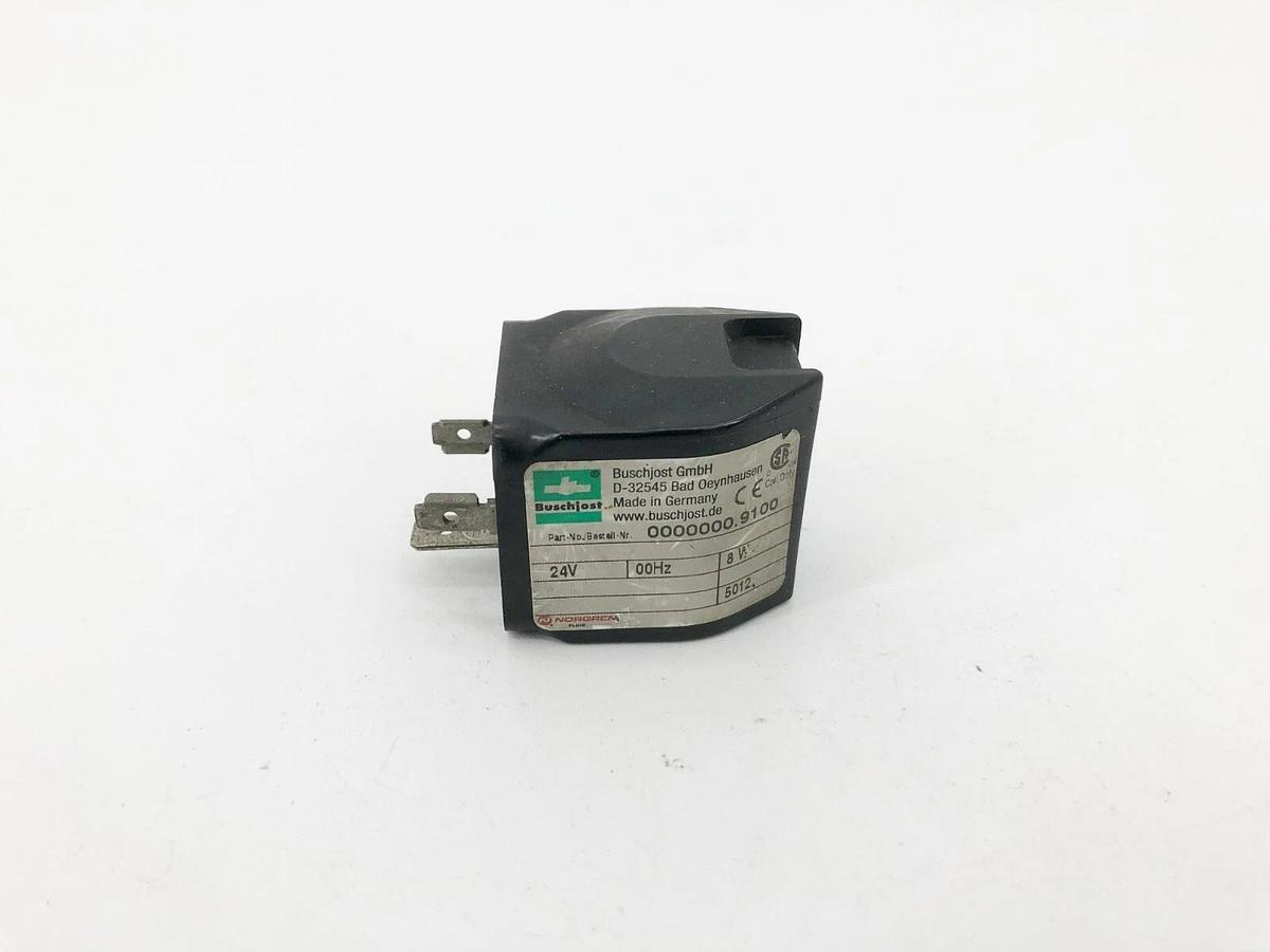 Used Norgren Buschjost 0000000.9100 Valve Coil 24V 8W