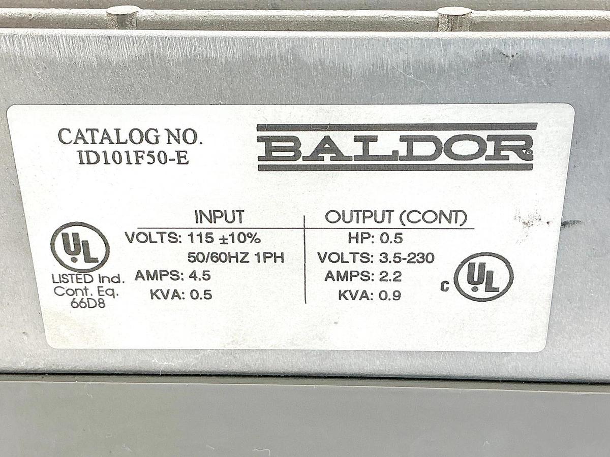 New Baldor ID101F50-E AC Inverter Drive 115V/230V4.5A 0.5HP 1PH - No Box