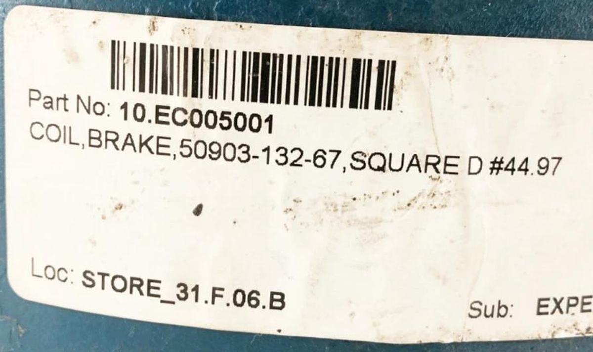 Used EC&M 50903-132-67 Shunt Coil for Square D Class 5010 Type F Brake 44.97