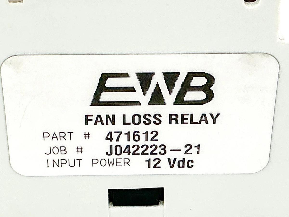 New E.W. Bowman 471612 Fan Loss Wiring Relay 12VDC - No Box