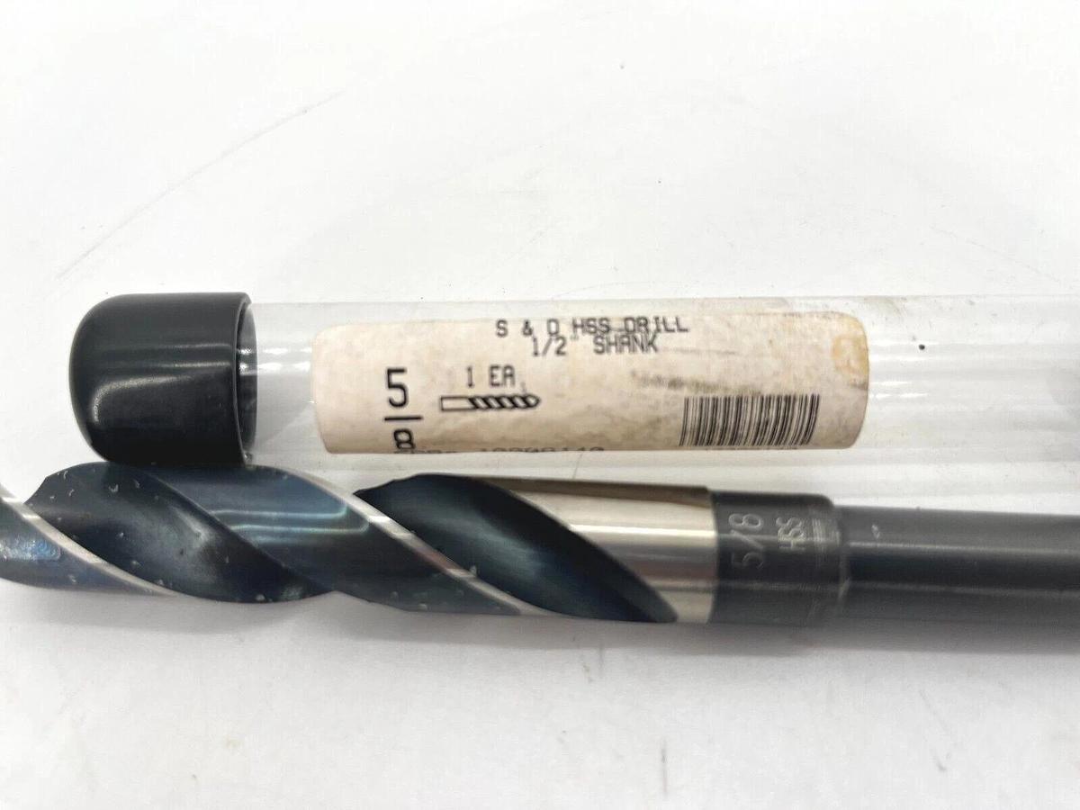 Drillco 1000A140 Drill Bit 5/8" High Speed Steel 1/2" Shank