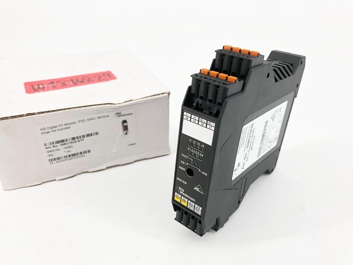 New Bihl+Weidemann BWU1938-NTP ASi Digital 4I/4O Module IP20 22.5mm 19383