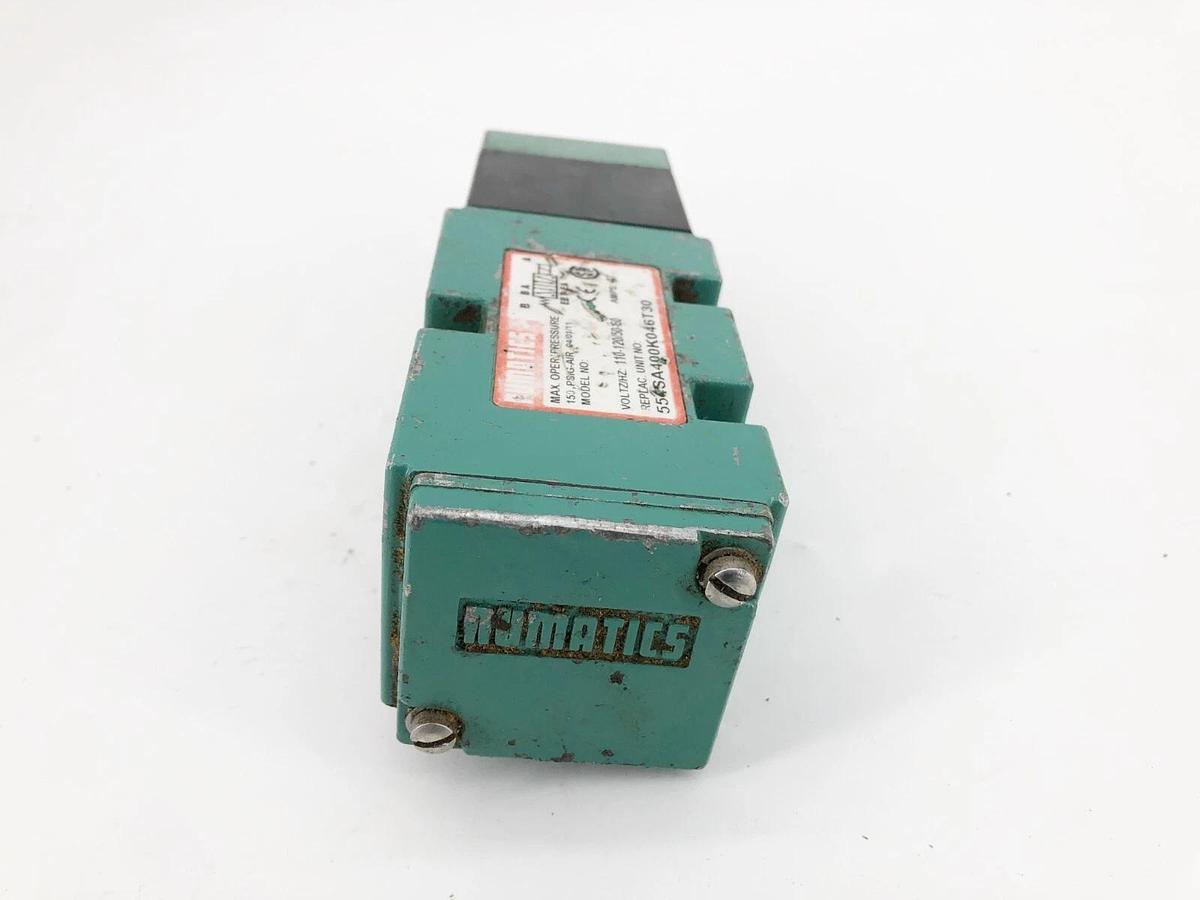 Used Asco Numatics 554SA400K046T30 Solenoid Valve 110-120/50-60 150psig 228-840